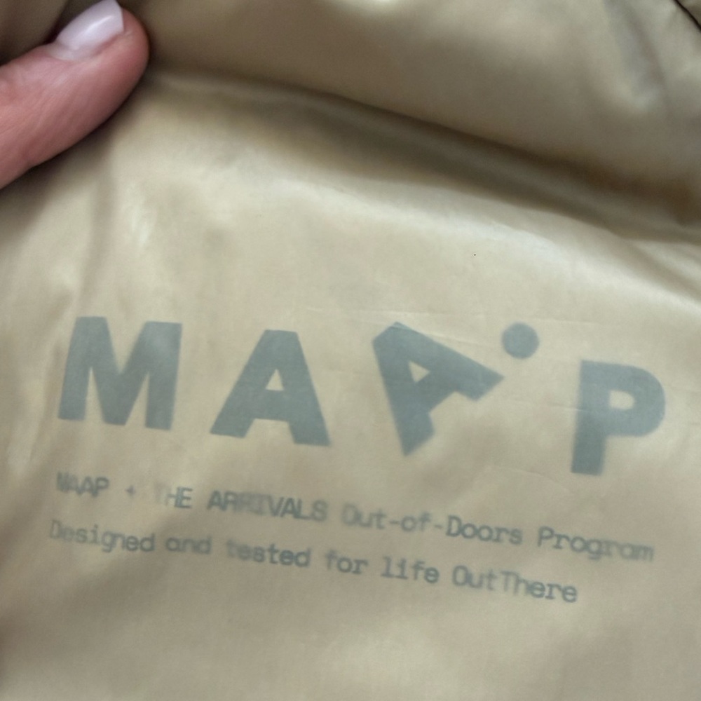 MAAP x The Arrivals Alt Road Jacket - Sand Gold, Hooded Packable Quilted, Side - Picture 2 of 15